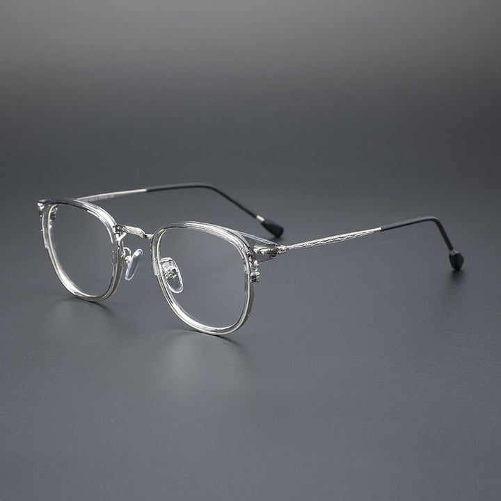 Cubojue Unisex Full Rim Square Alloy Hyperopic Reading Glasses Reading Glasses Cubojue 0 grey