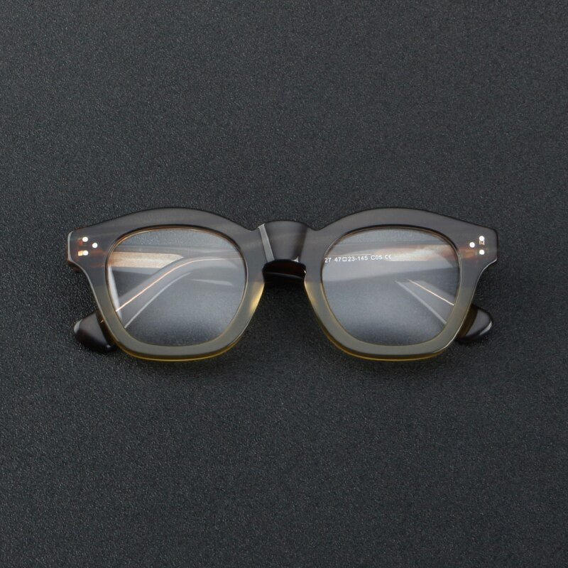 Gatenac Unisex Full Rim Square Acetate Eyeglasses Gxyj931 Full Rim Gatenac