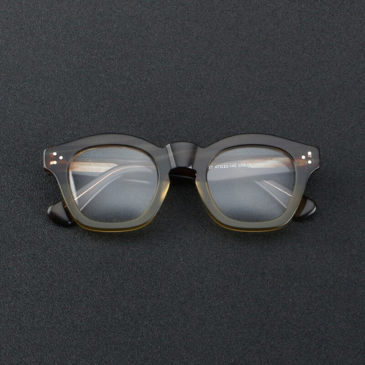 Gatenac Unisex Full Rim Square Acetate Eyeglasses Gxyj931 Full Rim Gatenac