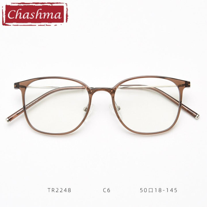 Chashma TR90 Eyeglasses Frame Lentes Optics Light Women Small Circle Quality Student Prescription Glasses For RX Lenses Frame Chashma Ottica Dark Brown  