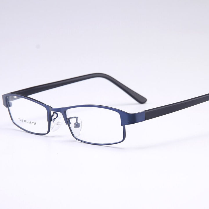Bclear Men's Full Rim Small Rectangle Alloy Acetate Frame Eyeglasses My1858 Full Rim Bclear Blue