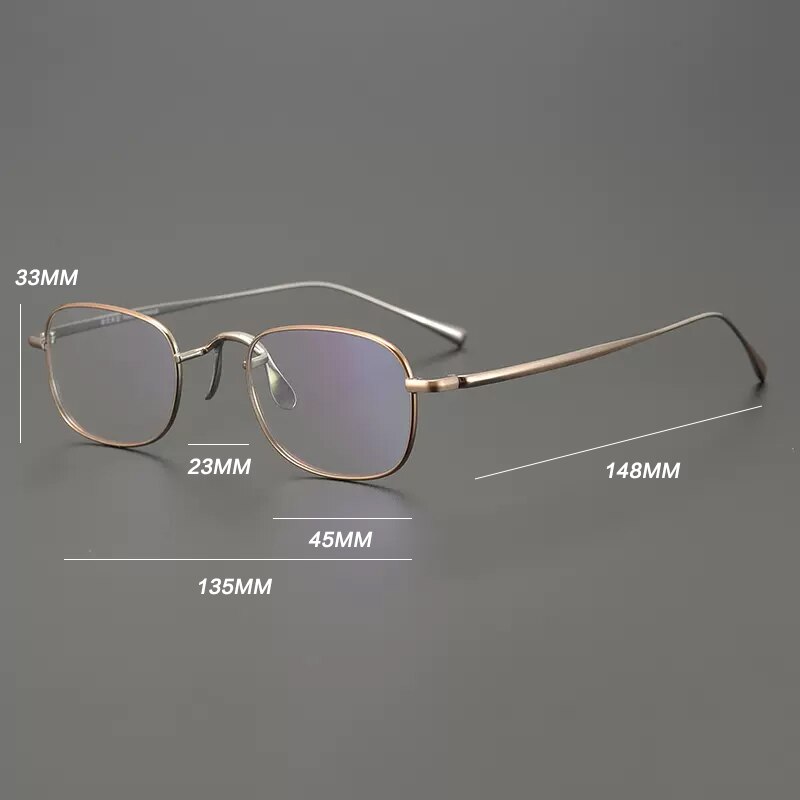 Gatenac Unisex Full Rim Square Titanium Eyeglasses Gxyj909 Full Rim Gatenac