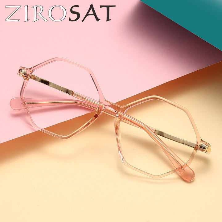 Zirosat Children's Unisex Full Rim Polygon Round Tr 90 Alloy Eyeglasses 20202 Full Rim Zirosat
