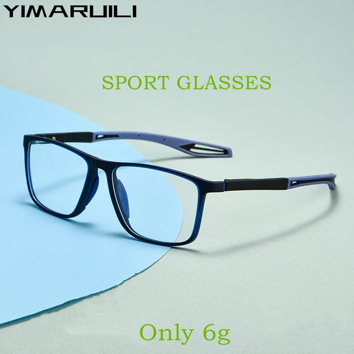 Yimaruili Unisex Full Rim Square Tr 90 Sports Eyeglasses TR1019R Full Rim Yimaruili Eyeglasses