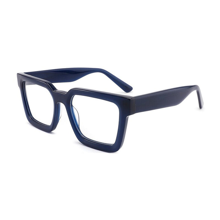 Gatenac Unisex Full Rim Square Acetate Frame Eyeglasses Gxyj793 Full Rim Gatenac