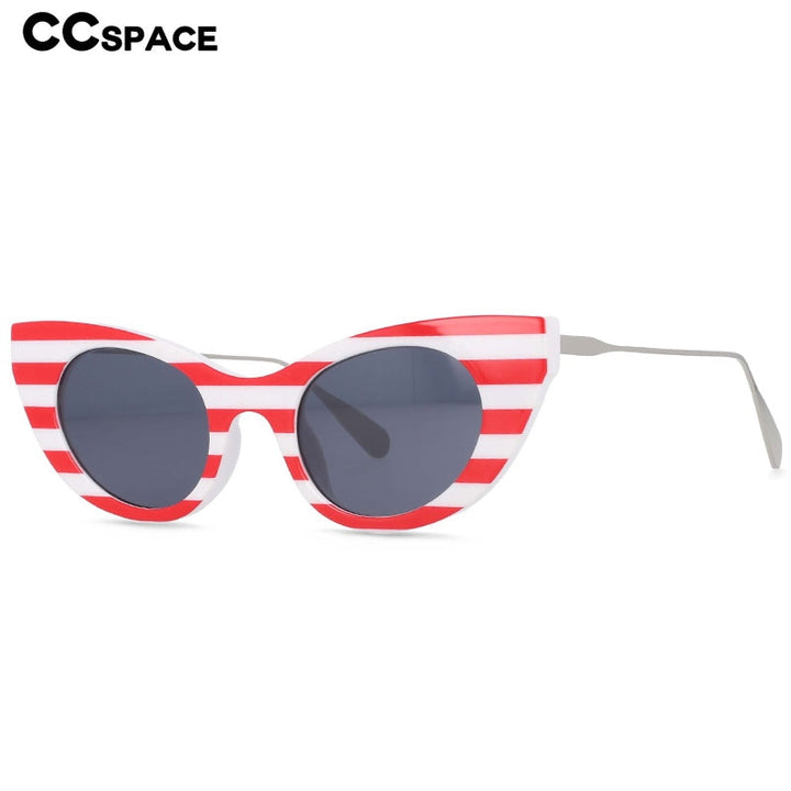 CCspace Women's Full Rim Cat Eye Resin Frame Sunglasses 54236 Sunglasses CCspace Sunglasses