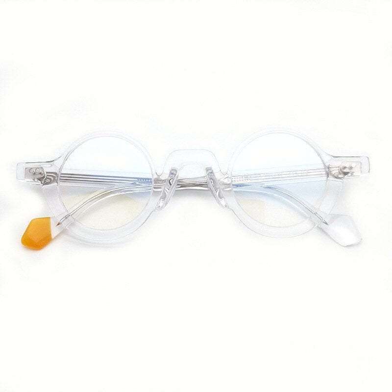 CCspace Unisex Full Rim Round Acetate Eyeglasses 55305 Full Rim CCspace White China