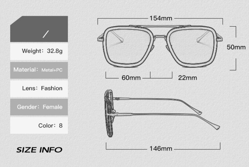 CCspace Unisex Full Rim Square Double Bridge Tr 90 Alloy Eyeglasses 54823 Full Rim CCspace
