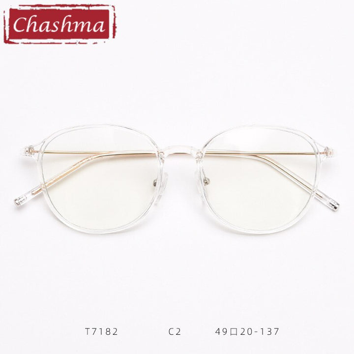 Chashma Round TR90 Eyeglasses Frame Lentes Optics Light Women Small Circle Quality Student Prescription Glasses For RX Lenses Frame Chashma Ottica Transparent  