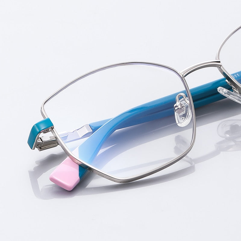 Gmei Unisex Full Rim Alloy Square Polygonal Frame Eyeglasses 3011 Full Rim Gmei Optical