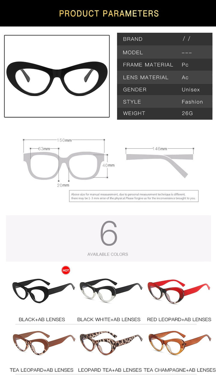 CCspace Women's Full Rim Big Cat Eye Acetate Titanium Eyeglasses 55514 Full Rim CCspace
