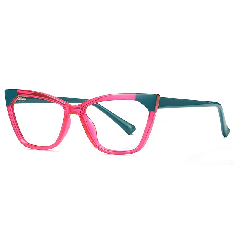 Gmei Women's Full Rim TR 90 Titanium Cat Eye Frame Eyeglasses 2040 Full Rim Gmei Optical C6  
