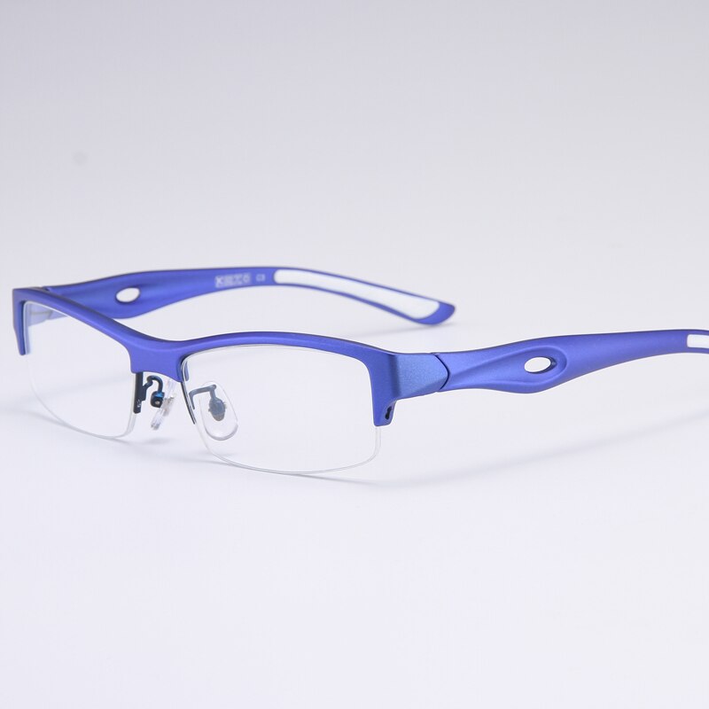Bclear Men's Semi Rim Rectangle Tr 90 Sport Eyeglasses My1077 Semi Rim Bclear Royal Blue