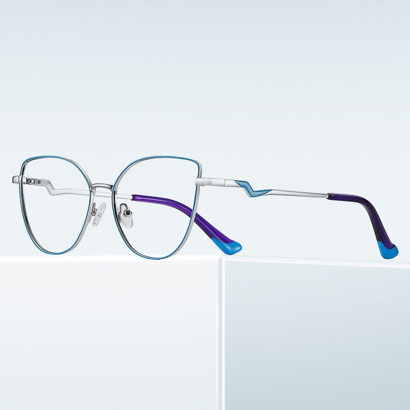 Gmei Women's Full Rim Alloy Cat Eye Frame Eyeglasses 3043 Full Rim Gmei Optical