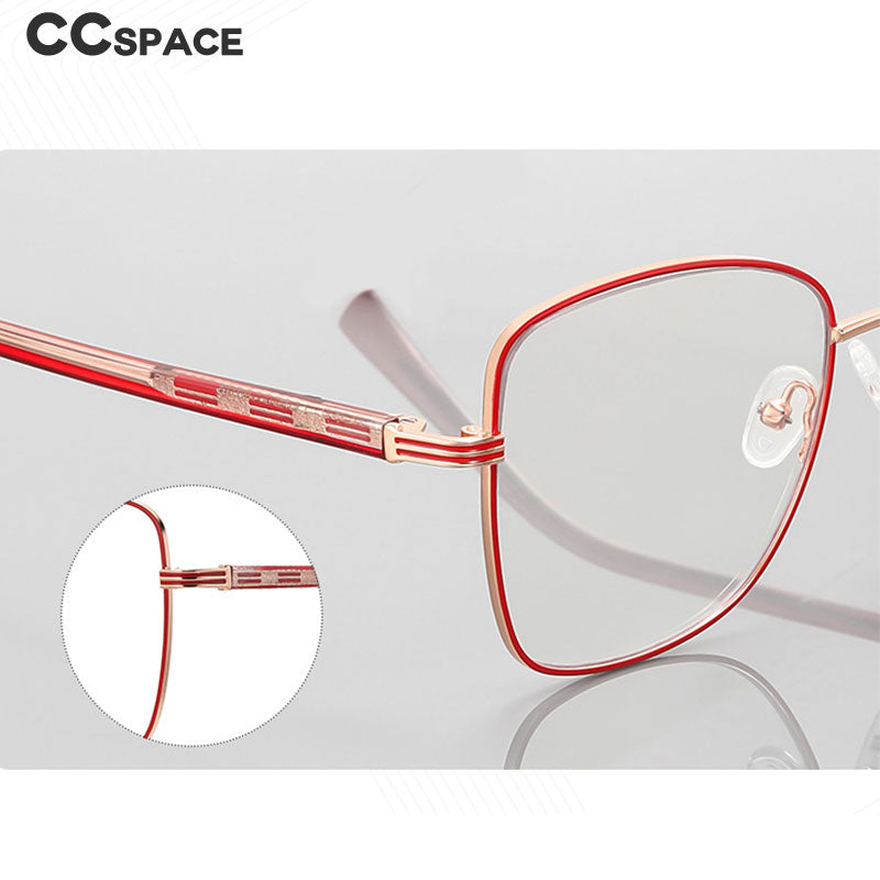 CCspace Unisex Full Rim Square Alloy Eyeglasses 55529 Full Rim CCspace