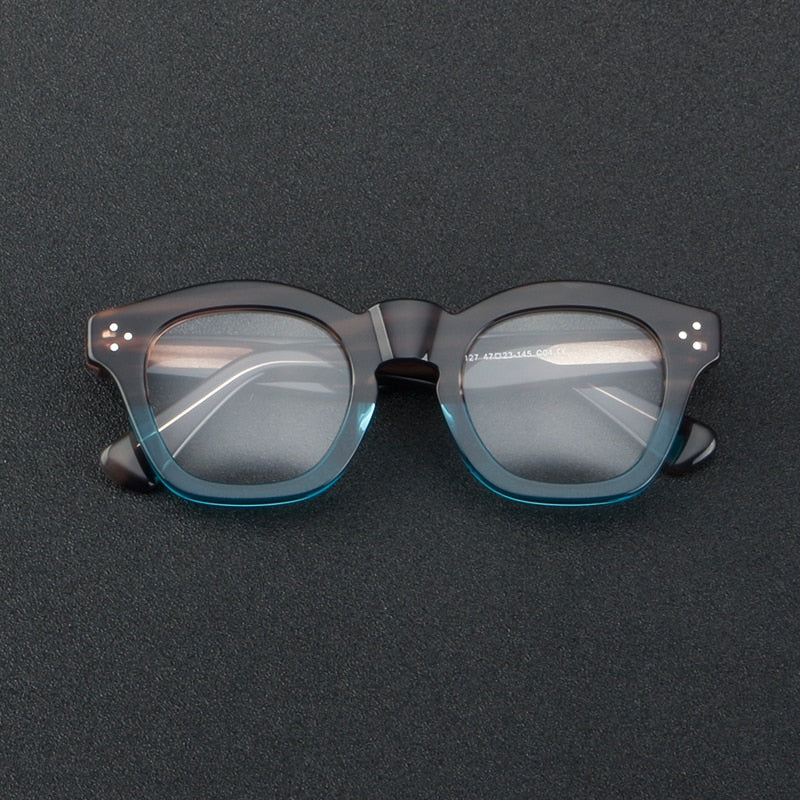 Gatenac Unisex Full Rim Square Acetate Eyeglasses Gxyj931 Full Rim Gatenac