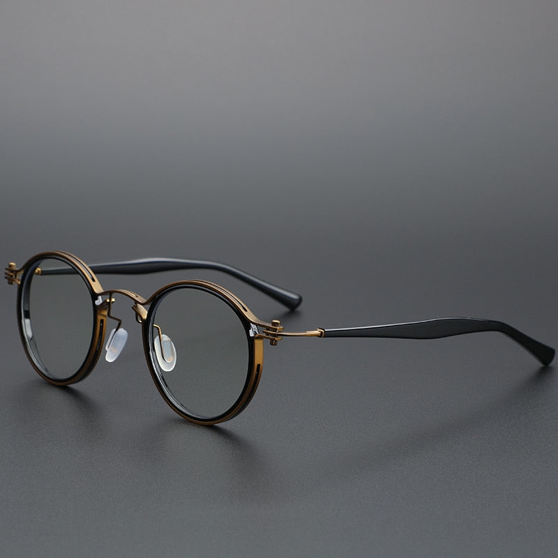 Cubojue Unisex Full Rim Round Alloy Hyperopic Reading Glasses Reading Glasses Cubojue 0 bronze brown