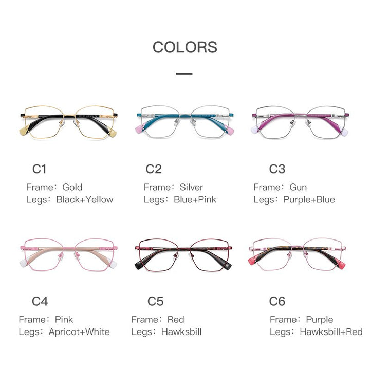 Gmei Unisex Full Rim Alloy Square Polygonal Frame Eyeglasses 3011 Full Rim Gmei Optical
