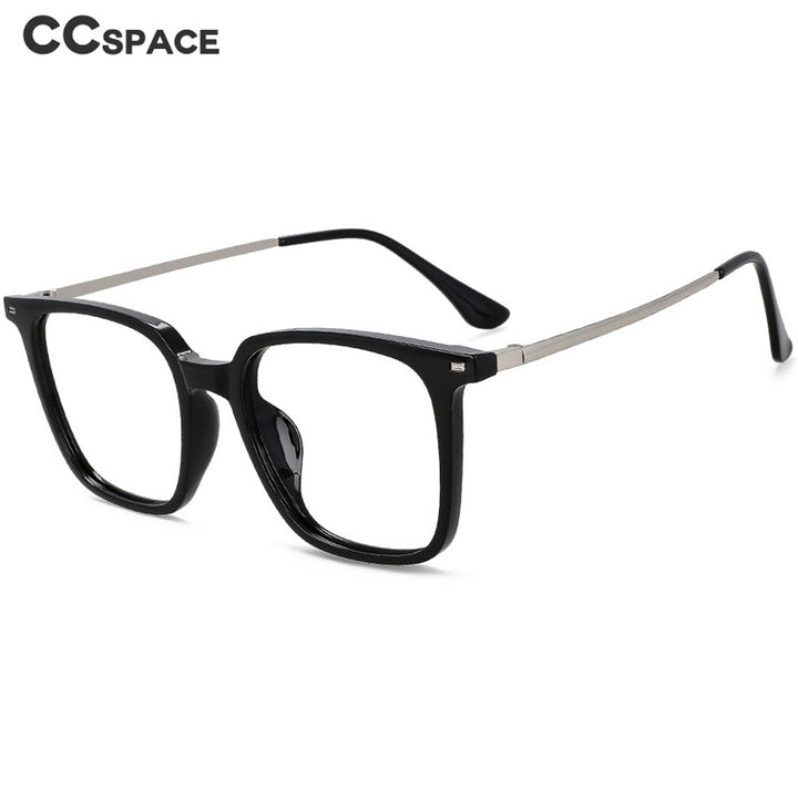 CCspace Unisex Full Rim Square Tr 90 Titanium Eyeglasses 55981 Full Rim CCspace