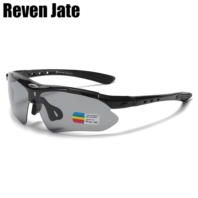 Reven Jate Men's Semi Rim Rectangle Goggle Tr 90 Sunglasses 0089 Sunglasses Reven Jate