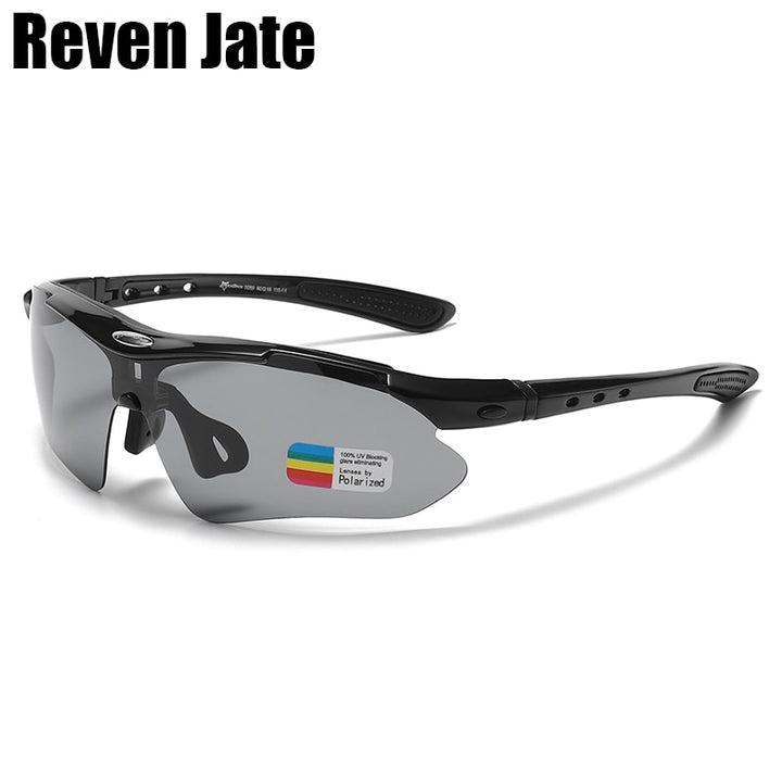 Reven Jate Men's Semi Rim Rectangle Goggle Tr 90 Sunglasses 0089 Sunglasses Reven Jate