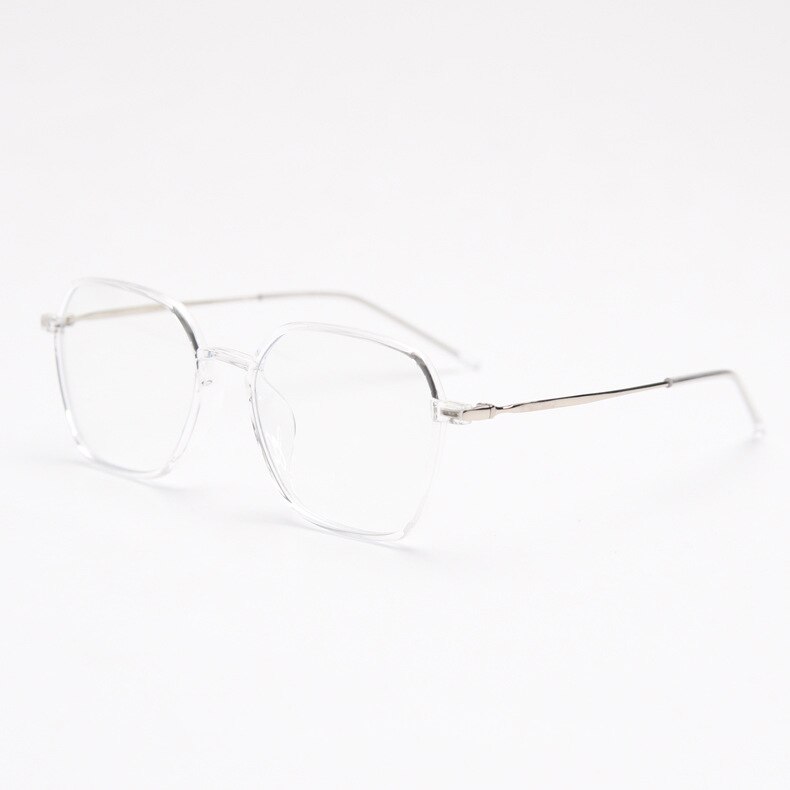 CCspace Unisex Full Rim Polygon Tr 90 Titanium Eyeglasses 54546 Full Rim CCspace C2 China