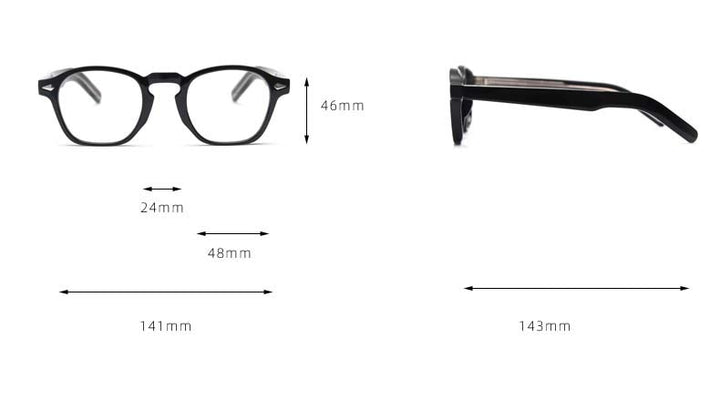 CCspace Unisex Full Rim Square Tr 90 Acetate Eyeglasses 54998 Full Rim CCspace
