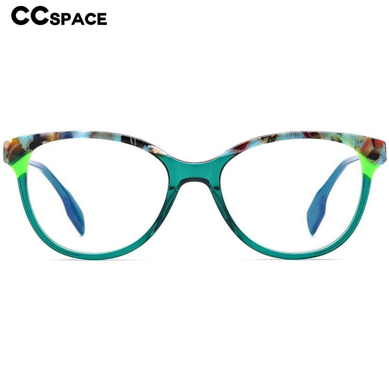CCspace Unisex Full Rim Square Cat Eye Acetate Eyeglasses 53152 Full Rim CCspace