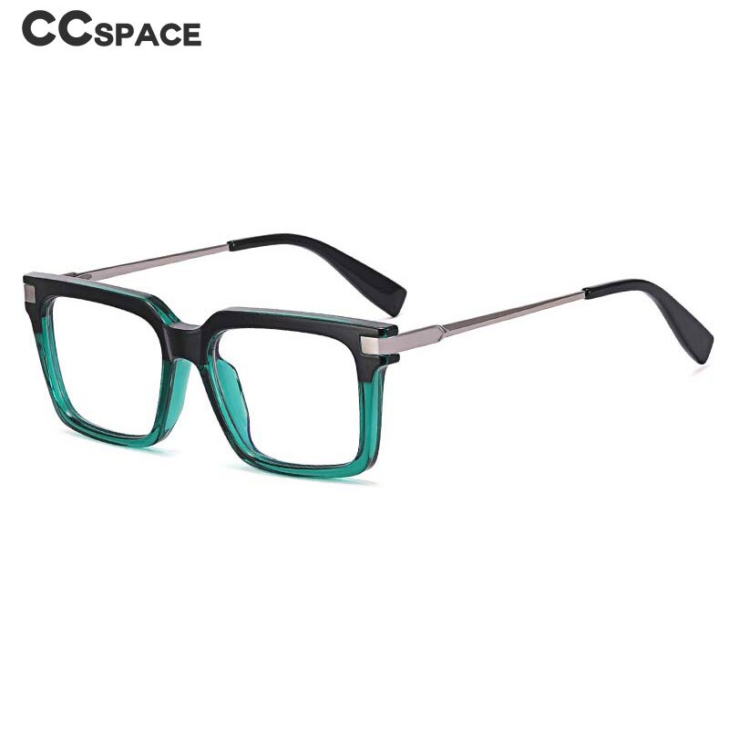 CCspace Unisex Full Rim Square Cat Eye Tr 90 Titanium Eyeglasses 54785 Full Rim CCspace