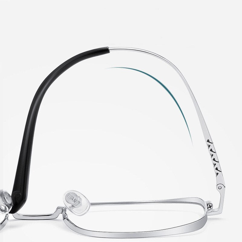 Zirosat Unisex Full Rim Square Titanium Eyeglasses P15303 Full Rim Zirosat