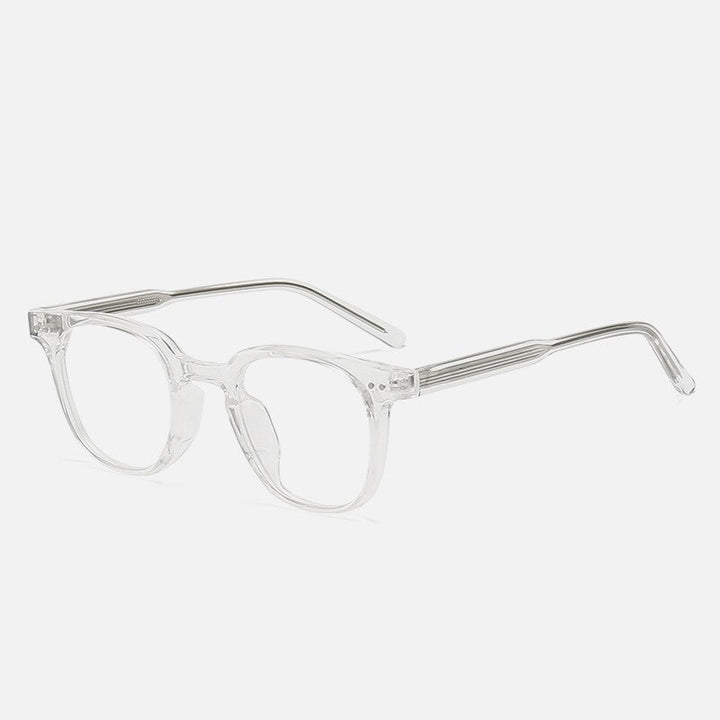 CCspace Unisex Full Rim Square Tr 90 Titanium Eyeglasses 55917 Full Rim CCspace Clear China