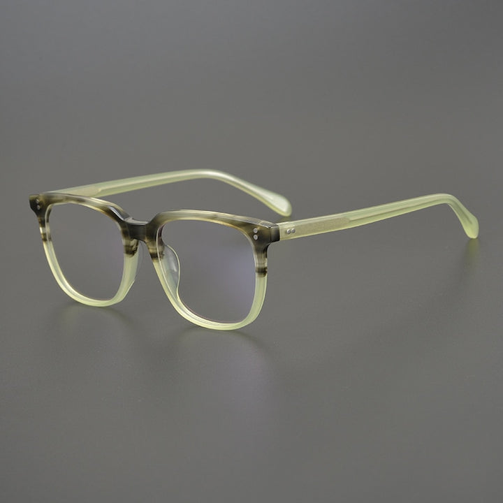 Gatenac Unisex Full Rim Square Acetate Frame Eyeglasses Gxyj778 Full Rim Gatenac