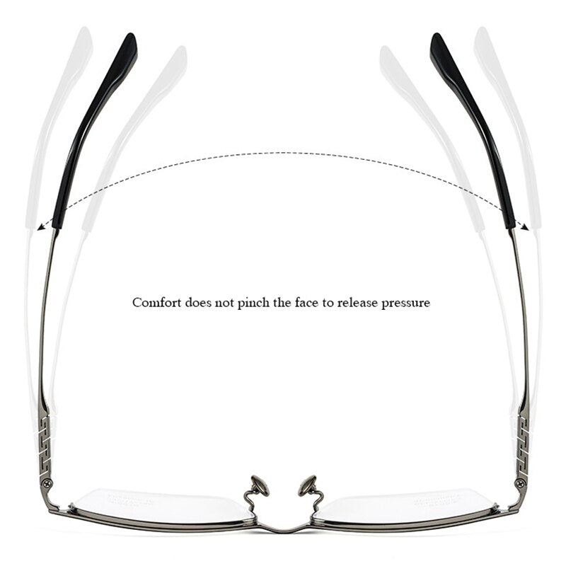 Hotochki Men's Semi Rim Square Tr 90 Titanium Frame Eyeglasses Bv6010 Semi Rim Hotochki
