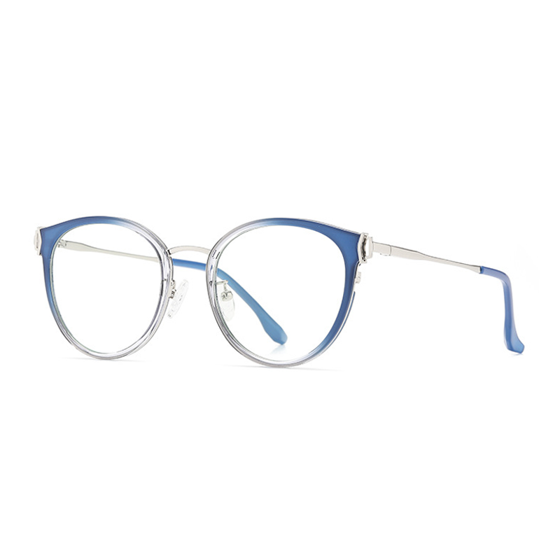 Ralferty Women's Full Rim Round Square Tr 90 Acetate Eyeglasses D879 Full Rim Ralferty C681 Blue China 