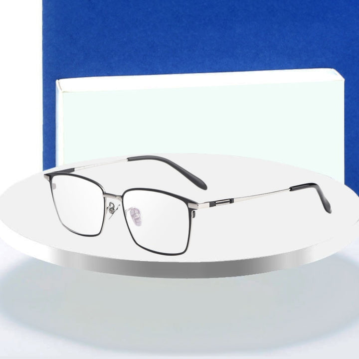 Hotochki Unisex Full Rim Square Titanium Frame Eyeglasses L1831 Full Rim Hotochki