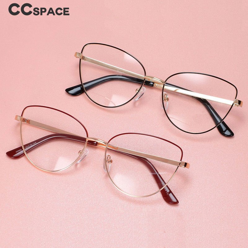 CCspace Unisex Full Rim Cat Eye Alloy Frame Eyeglasses 45969 Full Rim CCspace