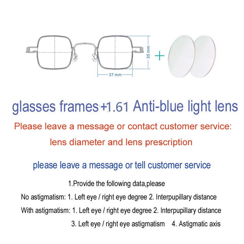 Yujo Unisex Full Rim Small Square Stainless Steel Eyeglasses Y070 Full Rim Yujo C5 China