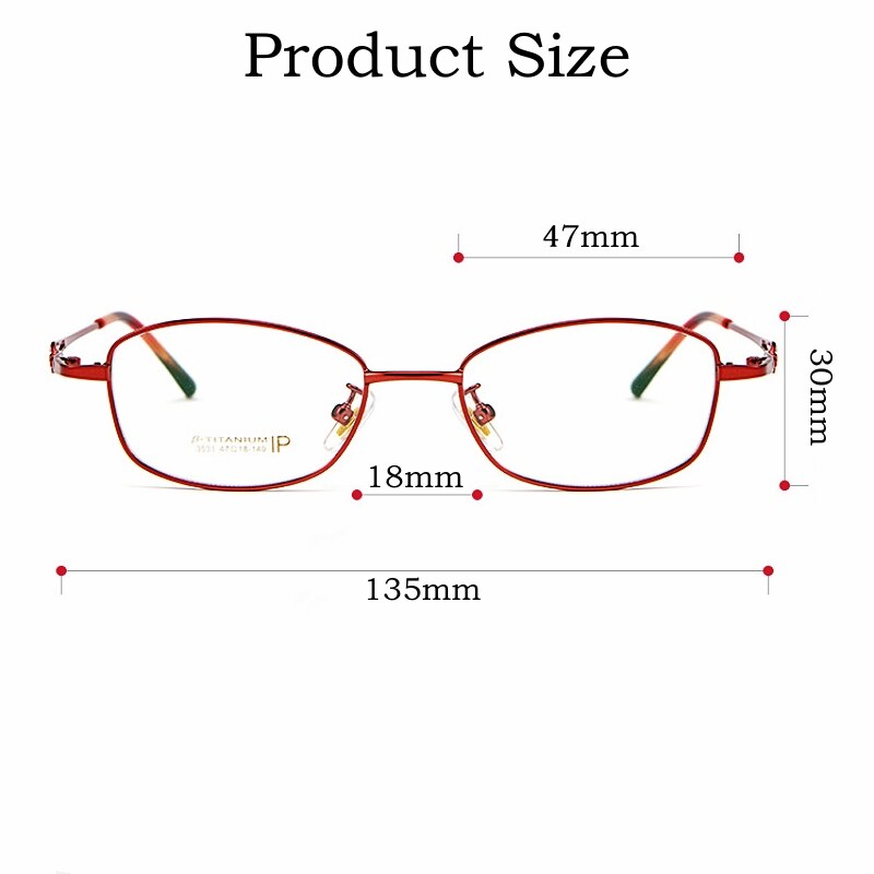 Yimaruili Unisex Full Rim Square Titanium Eyeglasses 3531Ti Full Rim Yimaruili Eyeglasses