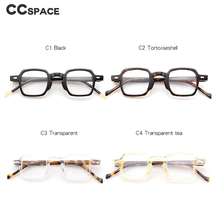 CCspace Women's Full Rim Square Acetate Eyeglasses 55241 Full Rim CCspace