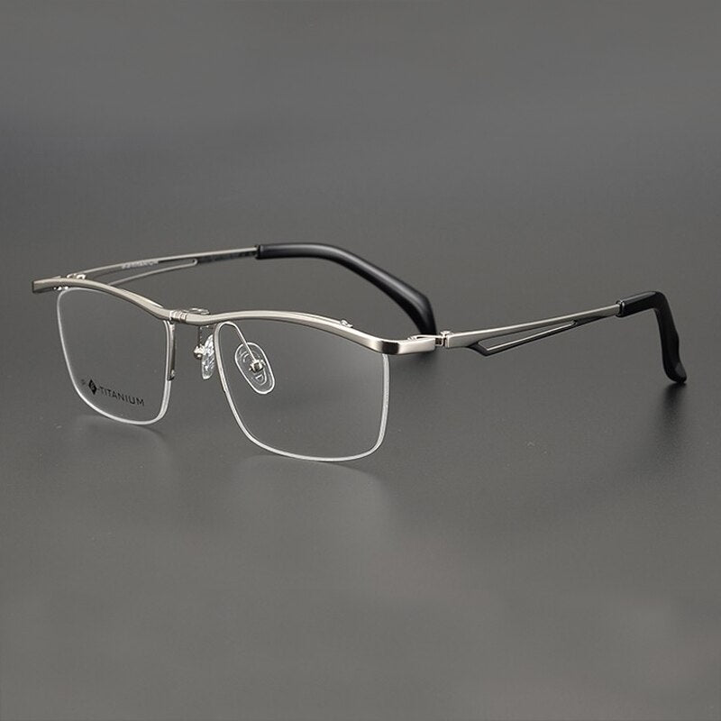 Gatenac Unisex Full Rim Square Titanium Flip Up Frame Eyeglasses Gxyj752 Full Rim Gatenac