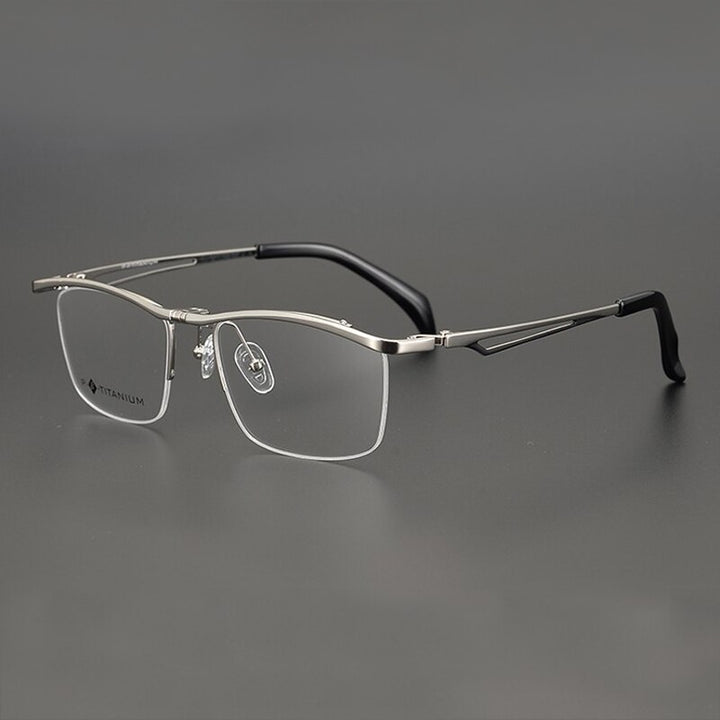 Gatenac Unisex Full Rim Square Titanium Flip Up Frame Eyeglasses Gxyj752 Full Rim Gatenac