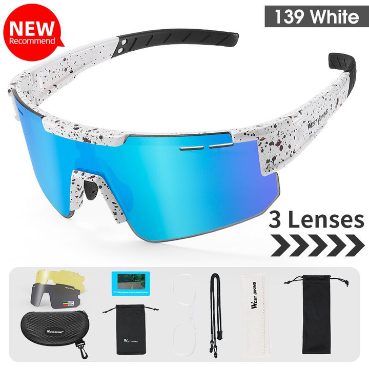 West Biking Unisex Semi Rim Tr 90 Polarized Sport Sunglasses YP0703138 Sunglasses West Biking