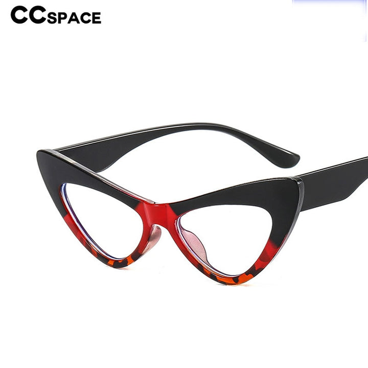 CCspace Women's Full Rim Oversized Cat Eye Acetate Eyeglasses 53299 Full Rim CCspace