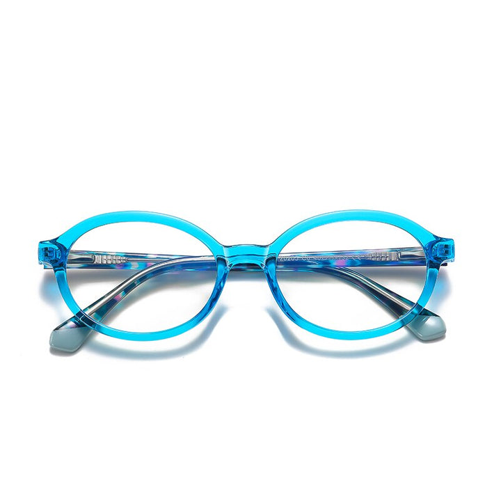 Gmei Unisex Children's Full Rim Round Small Square Tr 90 Titanium Eyeglasses 20205 Full Rim Gmei Optical C6