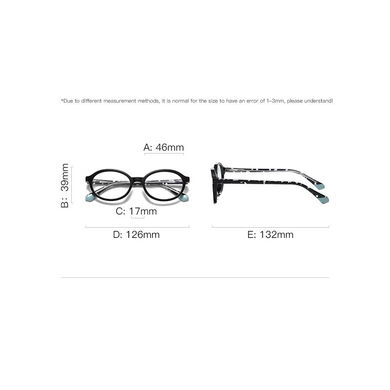 Gmei Unisex Children's Full Rim Round Small Square Tr 90 Titanium Eyeglasses 20205 Full Rim Gmei Optical
