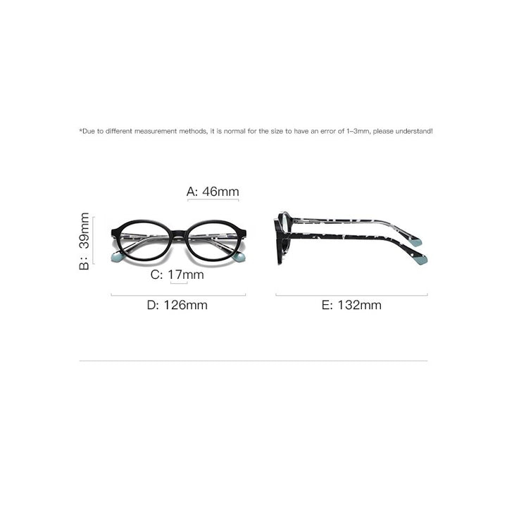Gmei Unisex Children's Full Rim Round Small Square Tr 90 Titanium Eyeglasses 20205 Full Rim Gmei Optical