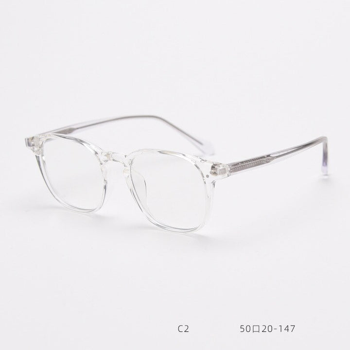 CCspace Unisex Full Rim Square Cat Eye Tr 90 Titanium Eyeglasses 55694 Full Rim CCspace Clear China