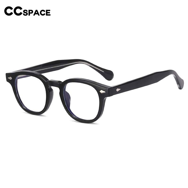 CCspace Unisex Full Rim Round Square Tr 90 Titanium Eyeglasses 54962 Full Rim CCspace