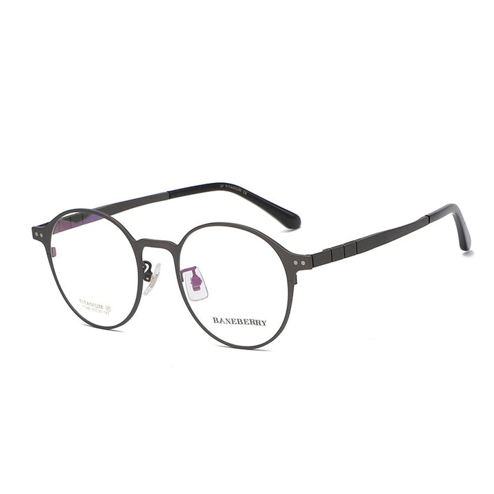 Reven Jate Unisex Full Rim Round Titanium Frame Eyeglasses 71080 Full Rim Reven Jate