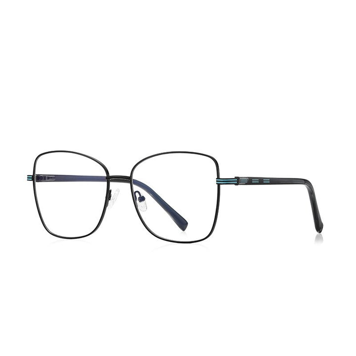 CCspace Unisex Full Rim Square Alloy Eyeglasses 55529 Full Rim CCspace China C5Black